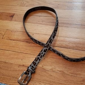 Leopard print blue belt